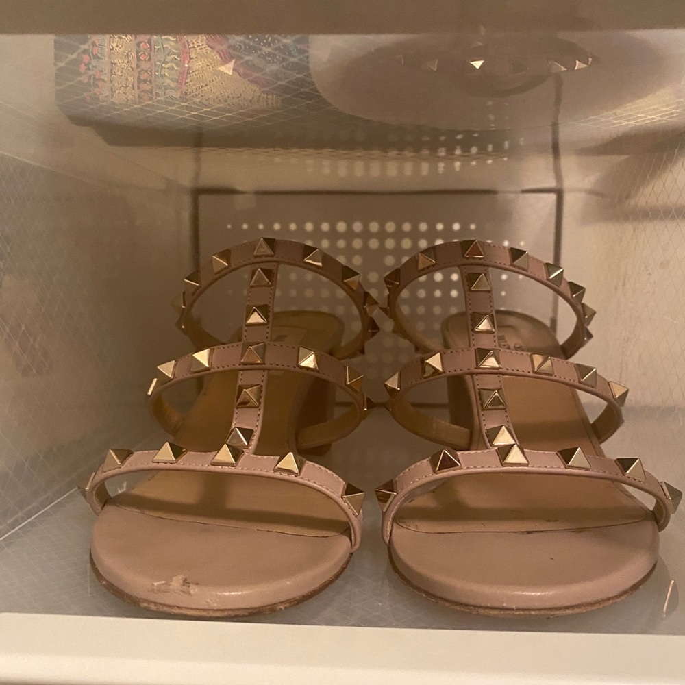 Valentino Rockstud Calfskin Leather Sandal 60mm - Picture 2 of 5